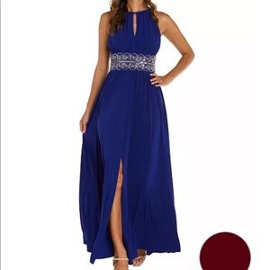 Royal Blue Beaded Gown